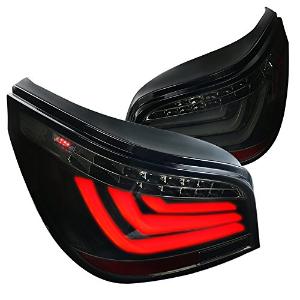 2004-2007 BMW E60 5-Series 4 Door Models Only (Do Not Fit Wagon Series Models) Spec D Glossy Black LED Tail Lights