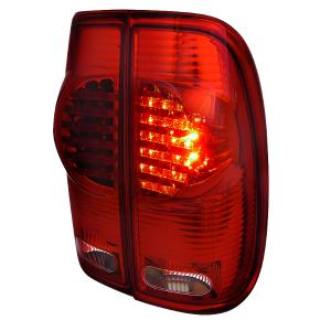 97-03 FORD F150 LED TAIL LIGHTS RED Spec D LED Tail Lights (Red)