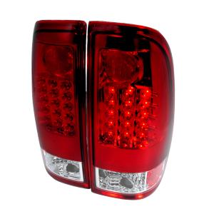 97-03 FORD F150 LED TAIL LIGHTS RED, 99-07 FORD F350 LED TAIL LIGHTS RED, 99-07 FORD F250 LED TAIL LIGHTS RED Spec D LED Tail Lights (Red)