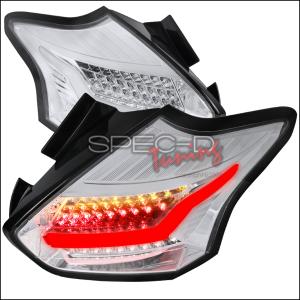 2015-2016 Ford Focus Hatchback Se / St / Titanium / Electric Models Only Spec D Clear LED Tail Lights