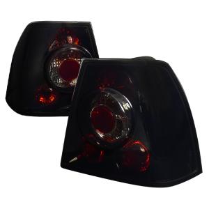 99-04 VOLKSWAGEN JETTA EURO TAIL LIGHTS GLOSSY BLACK HOUSING WITH SMOKE LENS Spec D Euro Tail Lights (Glossy Black/Smoke)