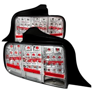 05-09 FORD MUSTANG LED TAIL LIGHTS CHROME Spec D LED Tail Lights (Chrome)