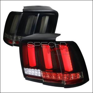 1999-2004 Ford Mustang Models Only Spec D Glossy Black Sequential LED Tail Lights