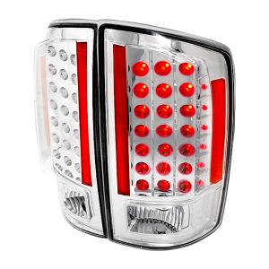 07-08 DODGE RAM LED TAIL LIGHTS CHROME Spec D LED Tail Lights (Chrome)