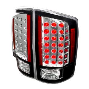 07-08 DODGE RAM LED TAIL LIGHTS BLACK Spec D LED Tail Lights (Black)