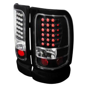 94-01 DODGE RAM LED TAIL LIGHTS BLACK Spec D LED Tail Lights (Black)