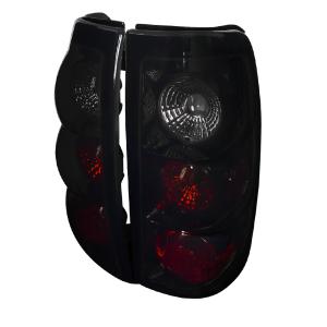 03-06 Chevrolet SILVERADO EURO TAIL LIGHTS GLOSSY BLACK HOUSING WITH SMOKE LENS Spec D Euro Tail Lights (Glossy Black/Smoke)