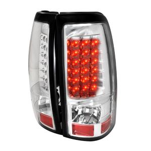 03-06 Chevrolet SILVERADO LED TAIL LIGHTS CHROME Spec D LED Tail Lights (Chrome)