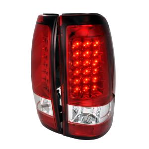 03-06 Chevrolet SILVERADO LED TAIL LIGHTS RED Spec D LED Tail Lights (Red)