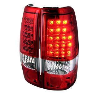 99-02 Chevrolet SILVERADO LED TAIL LIGHTS RED Spec D LED Tail Lights (Red)