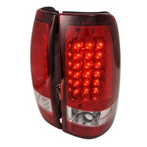 99-02 Chevrolet SILVERADO LED TAIL LIGHTS RED Spec D LED Tail Lights (Red)