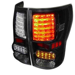 07-12 TOYOTA TUNDRA LED TAIL LIGHT BLACK HOUSING Spec D LED Tail Lights (Black)