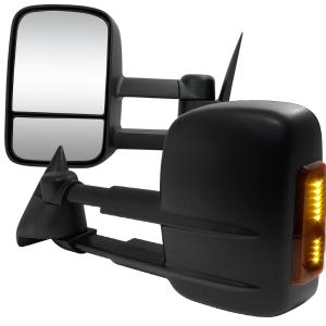 88-98 Chevrolet C10 TOWING MIRRORS MANUAL WITH LED SIGNAL Spec D Manual Towing Mirrors with LED Signal - Adjustable