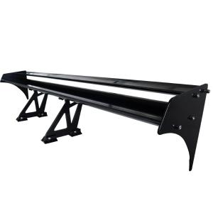 All Sport Compact Cars (Universal) Spec D Double Deck Aluminum Spoiler Style-2 (Black)