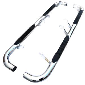 03-10 HUMMER H2 3 INCHES ROUND SIDE STEP BAR CHROME Spec D 3