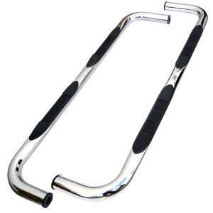 98-01 DODGE RAM 3 INCHES ROUND SIDE STEP BAR CHROME - QUAD CAB Spec D 3