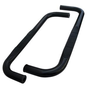 94-01 DODGE RAM 3 INCHES ROUND SIDE STEP BAR - BLACK - REGULAR CAB Spec D 3