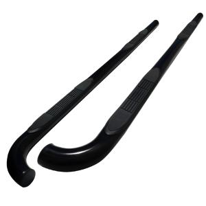 01-04 TOYOTA TACOMA 3 INCHES ROUND SIDE STEP BAR - BLACK -DOUBLE CAB Spec D 3