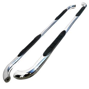 04-13 NISSAN TITAN 3 INCHES ROUND SIDE STEP BAR - CHROME STAINLESS - CREW CAB Spec D 3