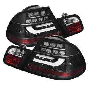 04-06 BMW 3 Series (2DR E46) Spyder LED Tail Lights, Black