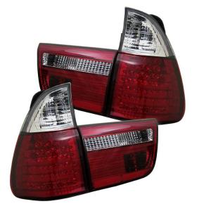 00-06 BMW 5 Series (E53) Spyder LED Tail Lights - Red/Clear