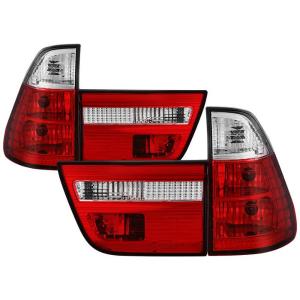 00-06 BMW 5 Series (E53) Spyder Tail Lights - Red/Clear