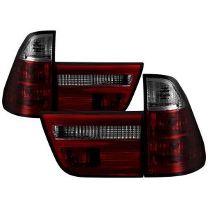 00-06 BMW 5 Series (E53) Spyder Tail Lights - Red/Smoke 