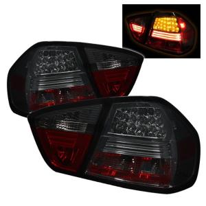 06-08 BMW 3 Series (4Dr E90) Spyder LED Tail Lights - Smoke