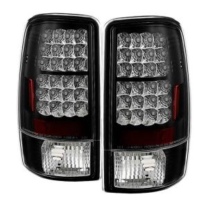 00-06 GMC Yukon, 01-06 Chevrolet Tahoe (1500/2500), 00-06 Chevrolet Suburban (1500/2500) Spyder LED Tail Lights - Black