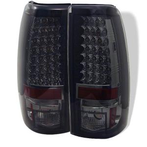 99-02 Chevrolet Silverado (1500/2500), 99-03 GMC Sierra (1500/2500/3500) Spyder Auto Tail Lights - LED (Smoke)