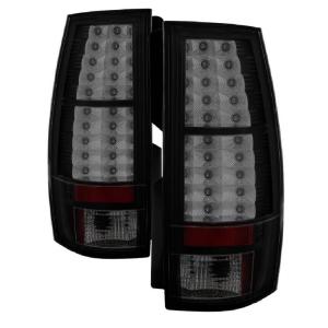 07-14 Chevrolet Suburban, 07-14 Chevrolet Tahoe, 07-14 GMC Yukon Spyder LED Tail Lights, Black Smoke