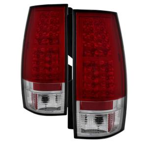 07-14 Chevrolet Suburban, 07-14 Chevrolet Tahoe, 07-14 GMC Yukon Spyder LED Tail Lights - Red/Clear