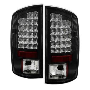 02-06 Dodge Ram Spyder LED Tail Lights - Black