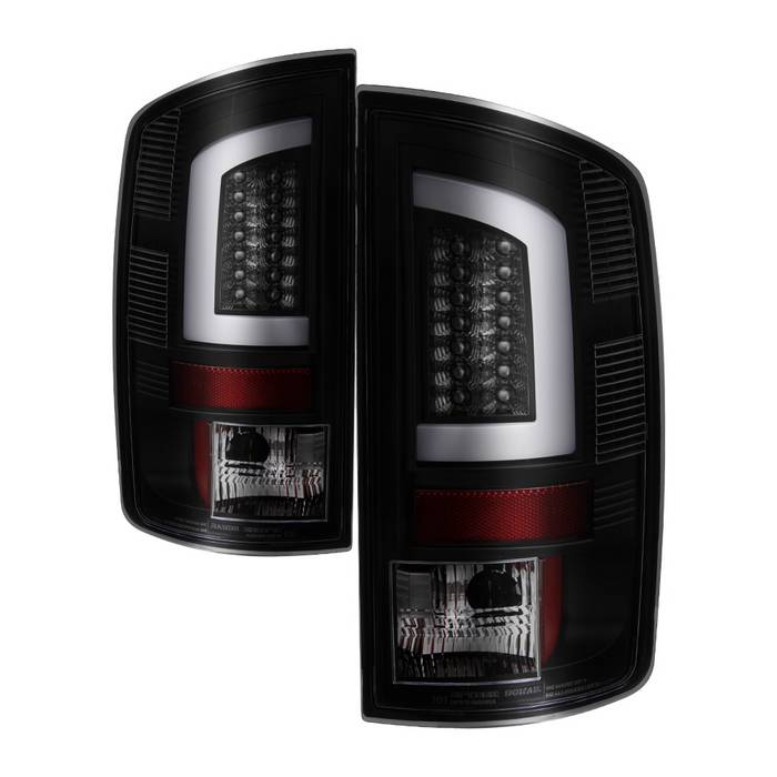    Dodge Ram 02-06 1500 / Ram 2500/3500 03-06 Version 3 Light Bar LED Tail Light - Black Smoke Spyder Auto Tail Lights