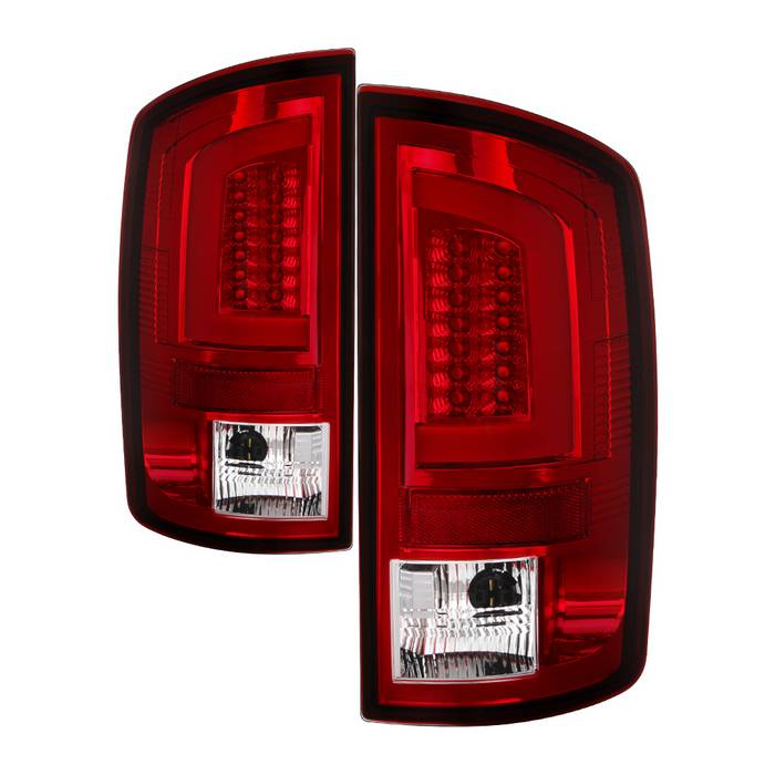    Dodge Ram 02-06 1500 / Ram 2500/3500 03-06 Version 3 Light Bar LED Tail Light - Red Clear Spyder Auto Tail Lights