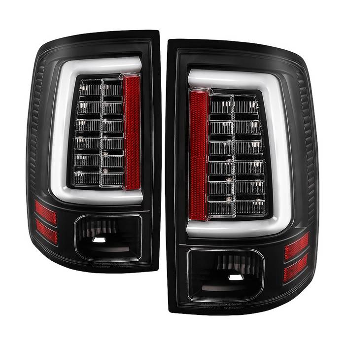    Dodge Ram 1500 09-18 / Ram 2500/3500 10-18 LED Tail Lights - Incandescent Model only  Not Compatible With LED Model  - Reverse-921Not Included - All Black Spyder Auto Tail Lights