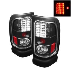 94-02 Dodge Ram, 94-01 Dodge Ram Spyder LED Tail Lights - Black