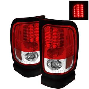 94-02 Dodge Ram, 94-01 Dodge Ram Spyder LED Tail Lights - Red/Clear