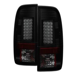 99-07 Ford F450, 97-03 Ford F150, 99-07 Ford F250, 99-07 Ford F350 Spyder LED Tail Lights, Black Smoke