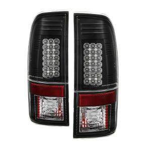 08-16 Ford F250/F350/F450 Spyder LED Tail Lights - Black