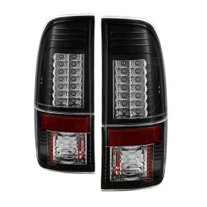 08-16 Ford F250/F350/F450 Spyder Version 2 LED Tail Lights - Black