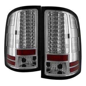 07-14 GMC Sierra 2500HD/3500HD (does not fit 3500HD Dually Models), 07-13 GMC Sierra 1500 (does not fit 3500HD Dually Models) Spyder LED Tail Lights - Chrome