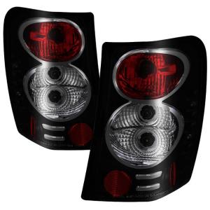 99-04 Jeep Grand Cherokee Spyder Euro Style Tail Lights, Black Smoke