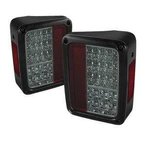 07-16 Jeep Wrangler Spyder Tail Lights - Smoke, LED