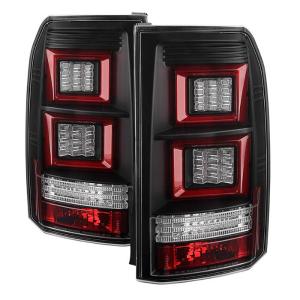 05-09 Land Rover Discovery (3 Lr3) Spyder Tail Lights - Black, Light Bar LED