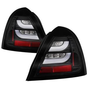 04-08 Pontiac Grand Prix Spyder Tail Lights - Black, Light Bar LED 
