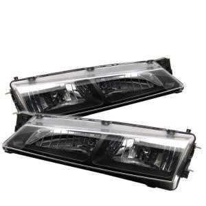 97-98 Nissan 240SX Spyder Auto Headlights - Crystal (JDM Black)