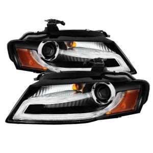 09-12 Audi A4 Spyder Projector Headlights - Black