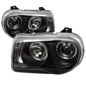 05-10 Chrysler 300 (300C) Spyder LED Projector Headlights - Black