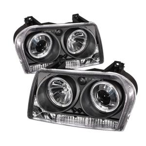 05-08 Chrysler 300 Spyder LED Projector Headlights - Black